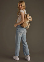 Woven Aztec Backpack — 100% Cotton in Tan, Gray & Cream