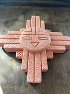 Zia Four Rays Sun with Face Ceramic Wall Art (12” x 12”) | Handmade in Mexico