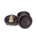 Oaxacan Barro Negro Mini Copalero Burner — Handcrafted Zapotec Incense Burner