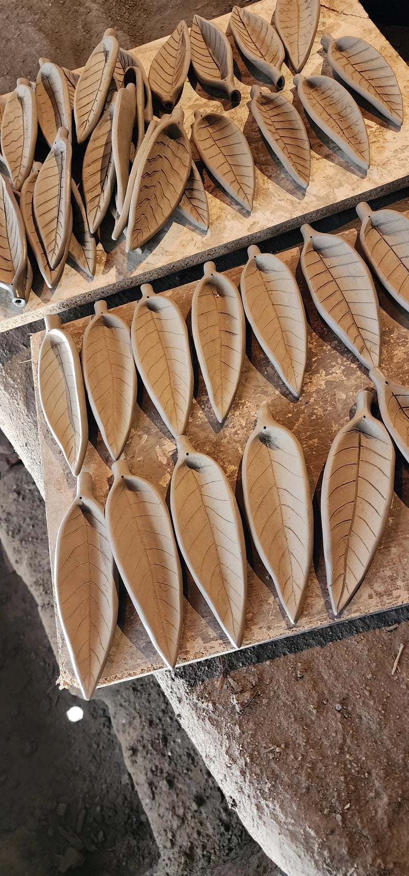 Oaxacan Barro Negro Leaf Incense Stick Holder — Handcrafted Zapotec Pottery