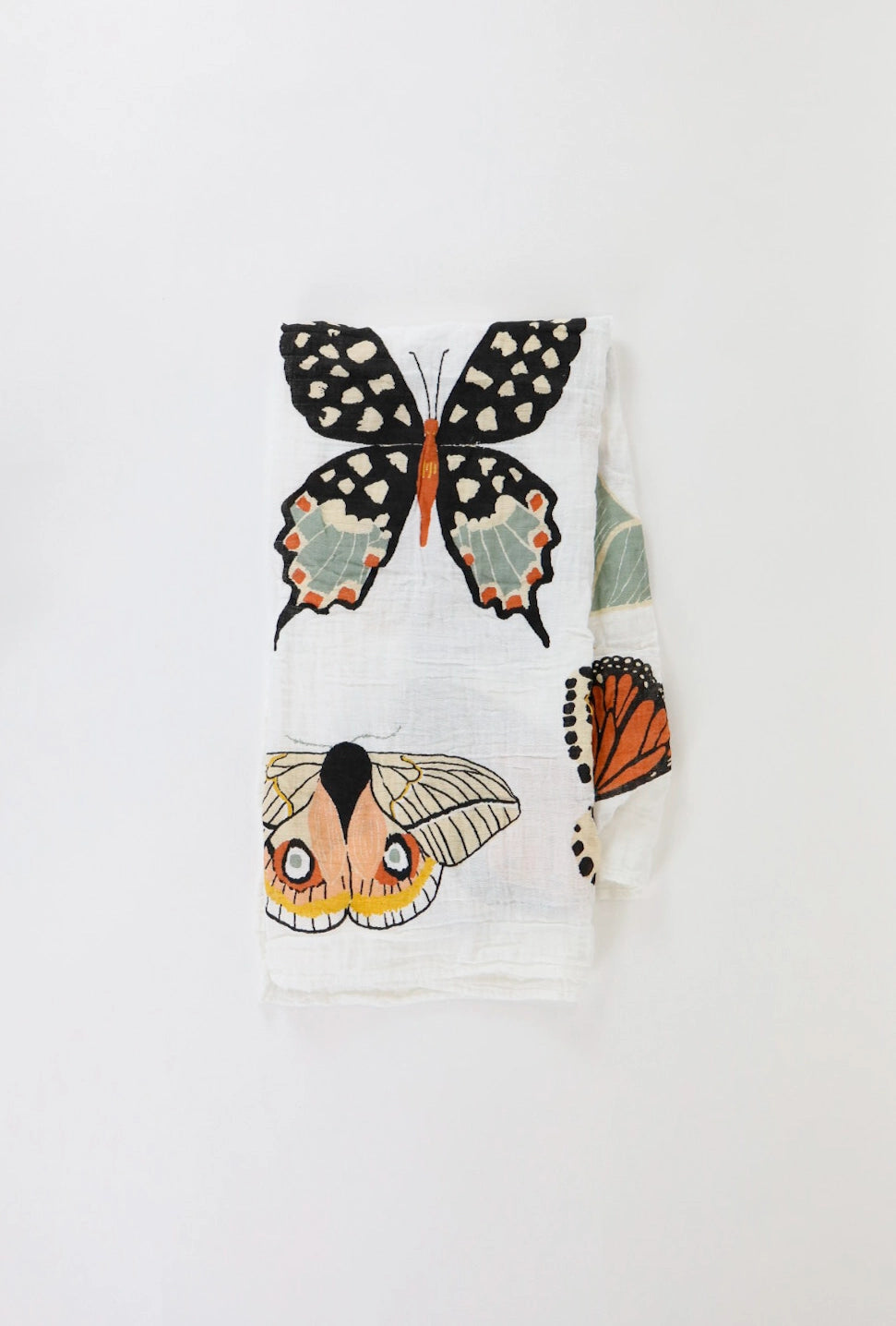 Butterfly Collector Cotton Muslin Baby Swaddling Blanket