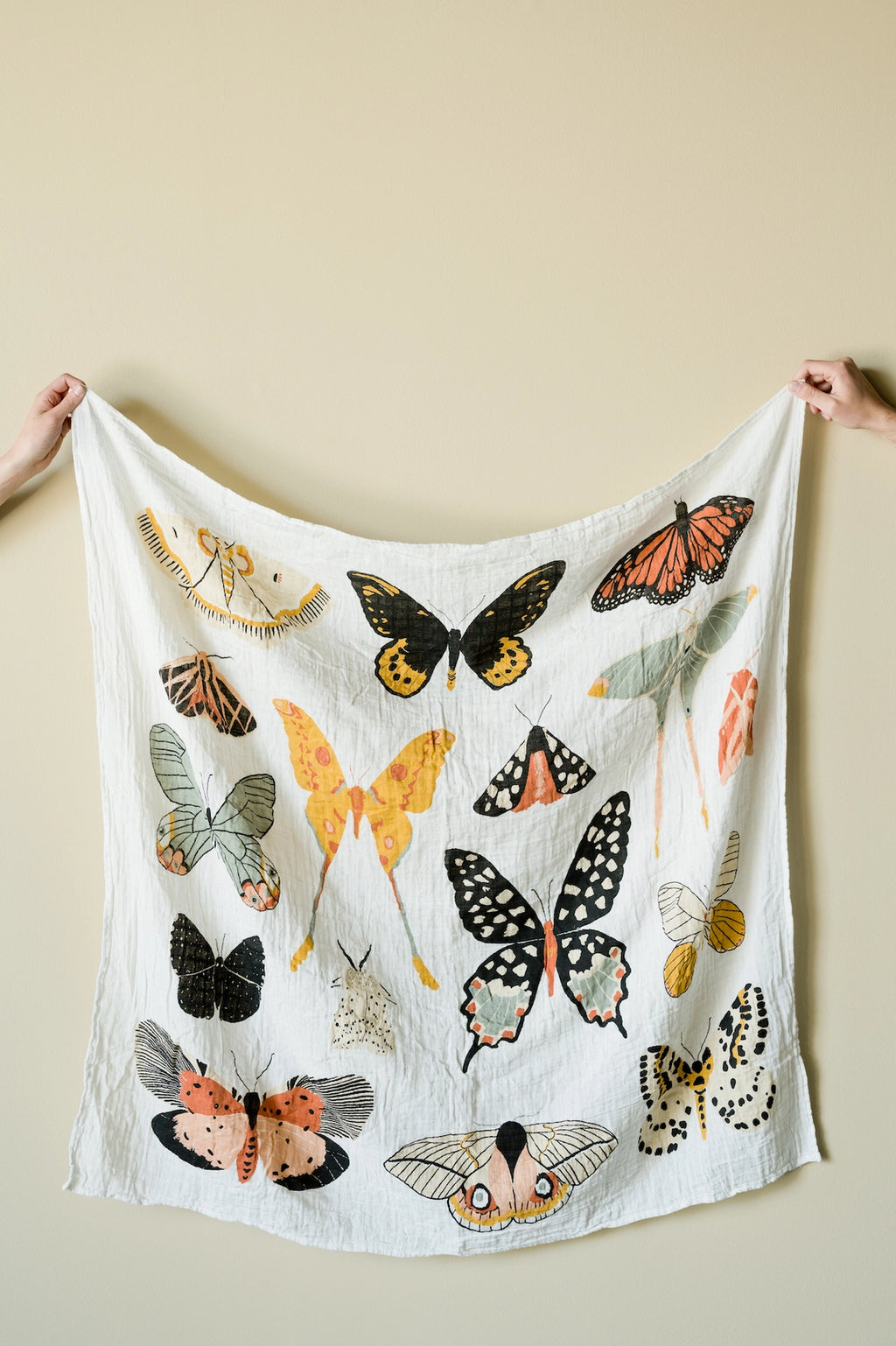 Butterfly Collector Cotton Muslin Baby Swaddling Blanket