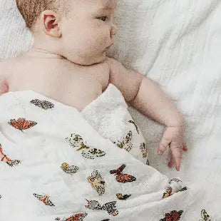 Butterfly Migration Muslin Crib Sheet