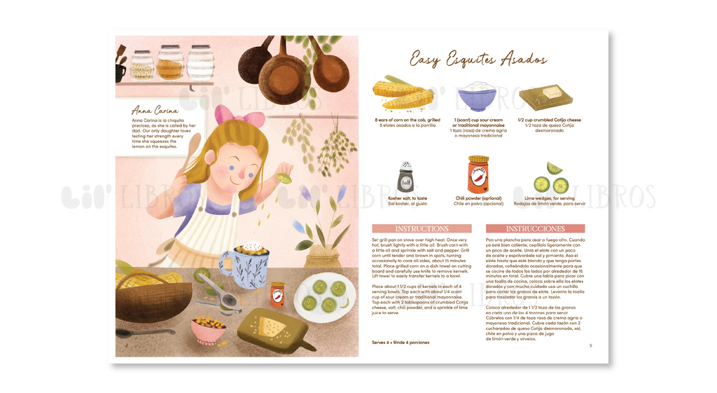 Cocinando On Cook Street: A Collection of Mi Familia's Recipes: A Bilingual Children's Book