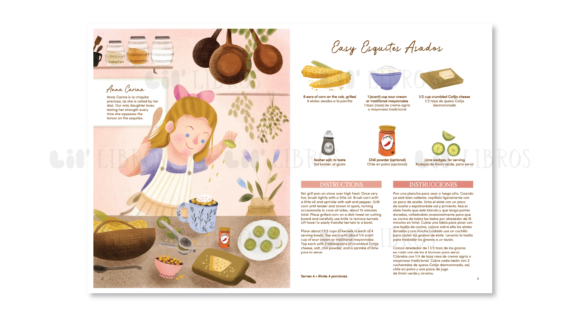 Cocinando On Cook Street: A Collection of Mi Familia's Recipes: A Bilingual Children's Book