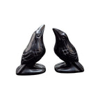 Black Obsidian Crow Figure — Hand-Carved Protection & Shadow Wisdom Totem