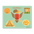 Cuauhtémoc: A Bilingual Wooden Shapes Puzzle — Learn Shapes in English & Spanish