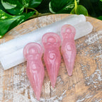 Rose Quartz Crystal Goddess — Divine Feminine Love & Womb Healing Stone