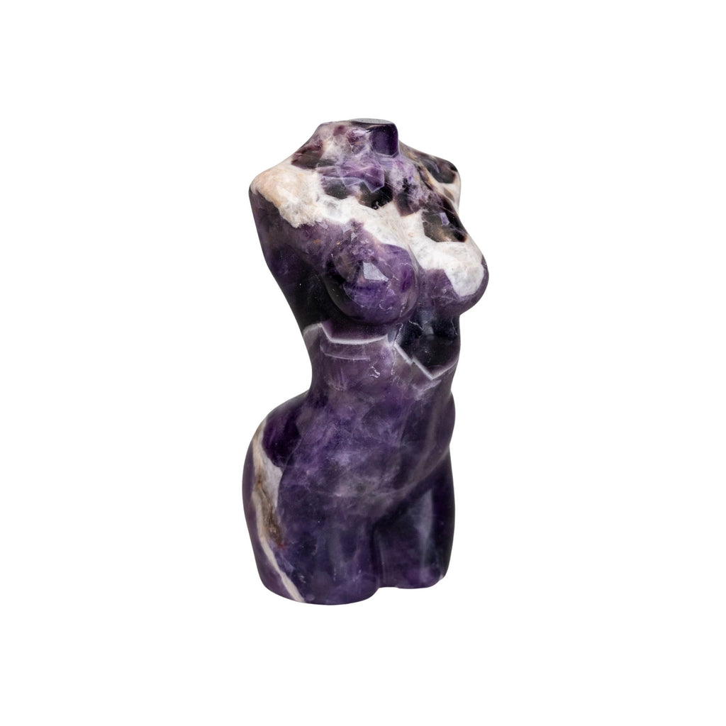 Chevron Amethyst Crystal Goddess Torso — Divine Feminine Intuition & Spiritual Protection