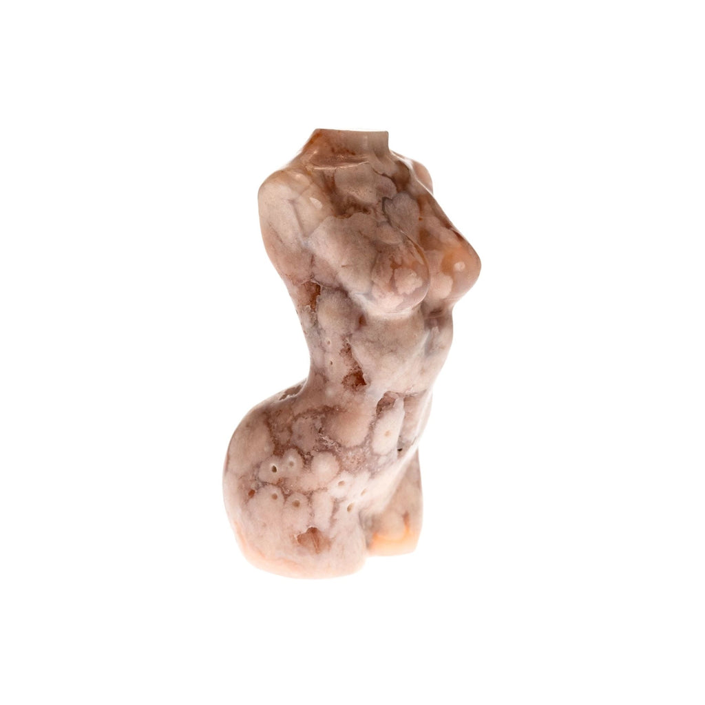 Cherry Blossom Agate Crystal Goddess Torso — Divine Feminine Nurturing & Emotional Healing