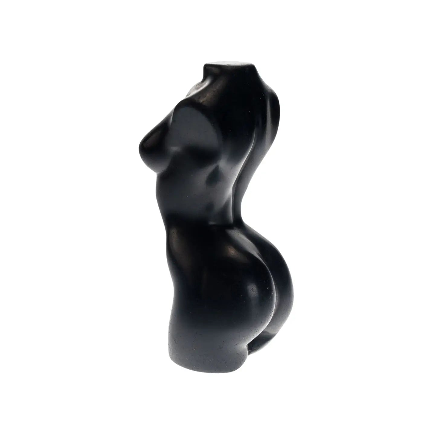 Black Obsidian Crystal Goddess Torso — Divine Feminine Protection & Grounding Sculpture