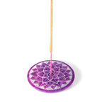 Soapstone Incense Burner Plate — Crown Chakra (Sahasrara) | 3” Ritual Burner