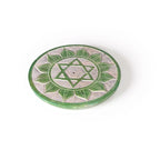 Soapstone Incense Burner Plate — Heart Chakra (Anahata) | 3” Ritual Burner