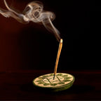 Soapstone Incense Burner Plate — Heart Chakra (Anahata) | 3” Ritual Burner