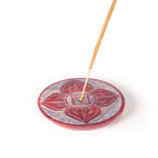 Soapstone Incense Burner Plate — Root Chakra (Muladhara) | 3” Ritual Burner