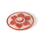 Soapstone Incense Burner Plate — Sacral Chakra (Svadhishtana) | 3” Ritual Burner