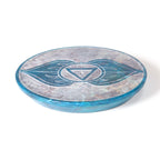 Soapstone Incense Burner Plate — Third Eye Chakra (Ajna) | 3” Ritual Burner