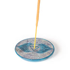 Soapstone Incense Burner Plate — Third Eye Chakra (Ajna) | 3” Ritual Burner