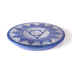 Soapstone Incense Burner Plate — Throat Chakra (Vishuddha) | 3” Ritual Burner