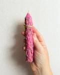 Love Anointed Ritual Candle — Dressed Pink Taper for Self Love & Sacred Romance