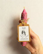 Love Anointed Ritual Candle — Dressed Pink Taper for Self Love & Sacred Romance