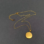 Moon Goddess Pendant Necklace—18K Gold Plated Stainless Steel Celestial Moon Pendant Necklace