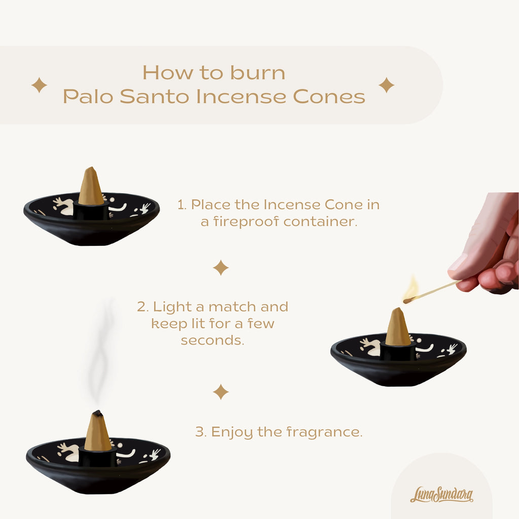 Premium Peruvian Palo Santo Incense Cones - Box of 10