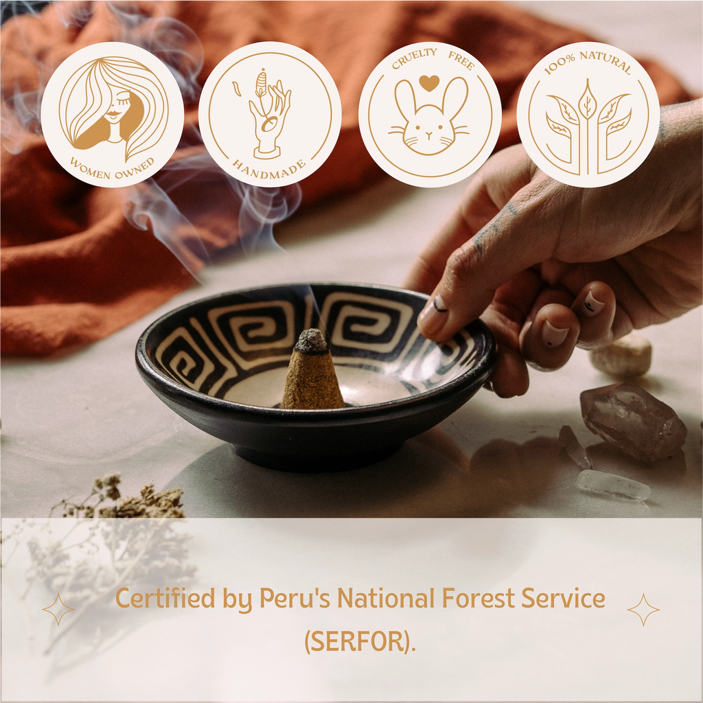 Premium Peruvian Palo Santo Incense Cones - Box of 10