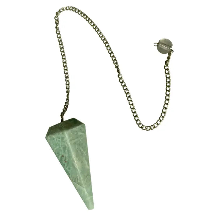Amazonite Faceted Pendulum — Divination Tool for Calm Communication & Intuitive Alignment