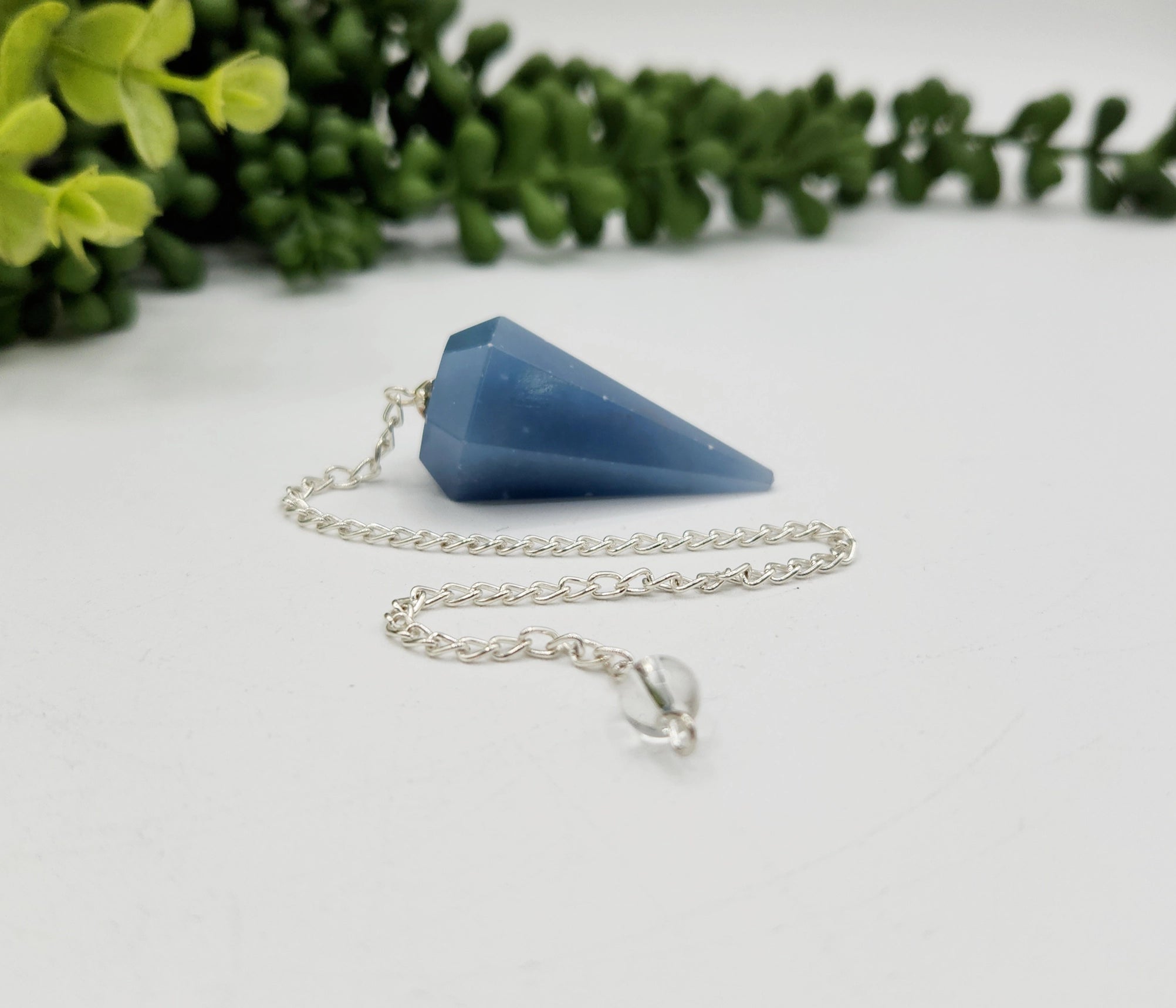 Angelite Pendulum for Emotional Clarity, Angelic Guidance, and Intuition
