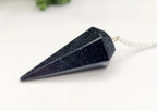 Blue Goldstone Pendulum — Divination Tool for Intuition, Focus, Celestial Energy