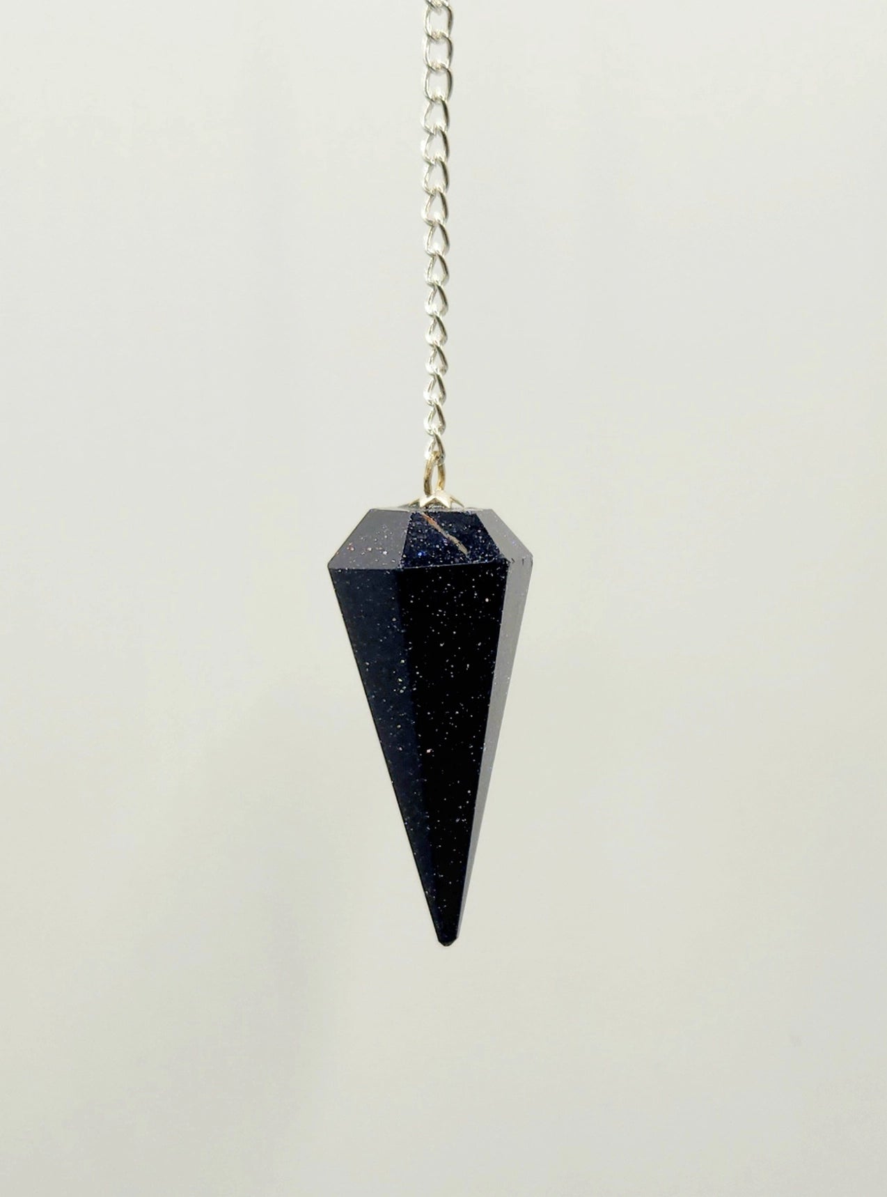 Blue Goldstone Pendulum — Divination Tool for Intuition, Focus, Celestial Energy
