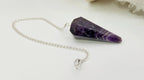 Chevron Amethyst Pendulum — Intuition, Clarity & Spiritual Balance Divination Tool