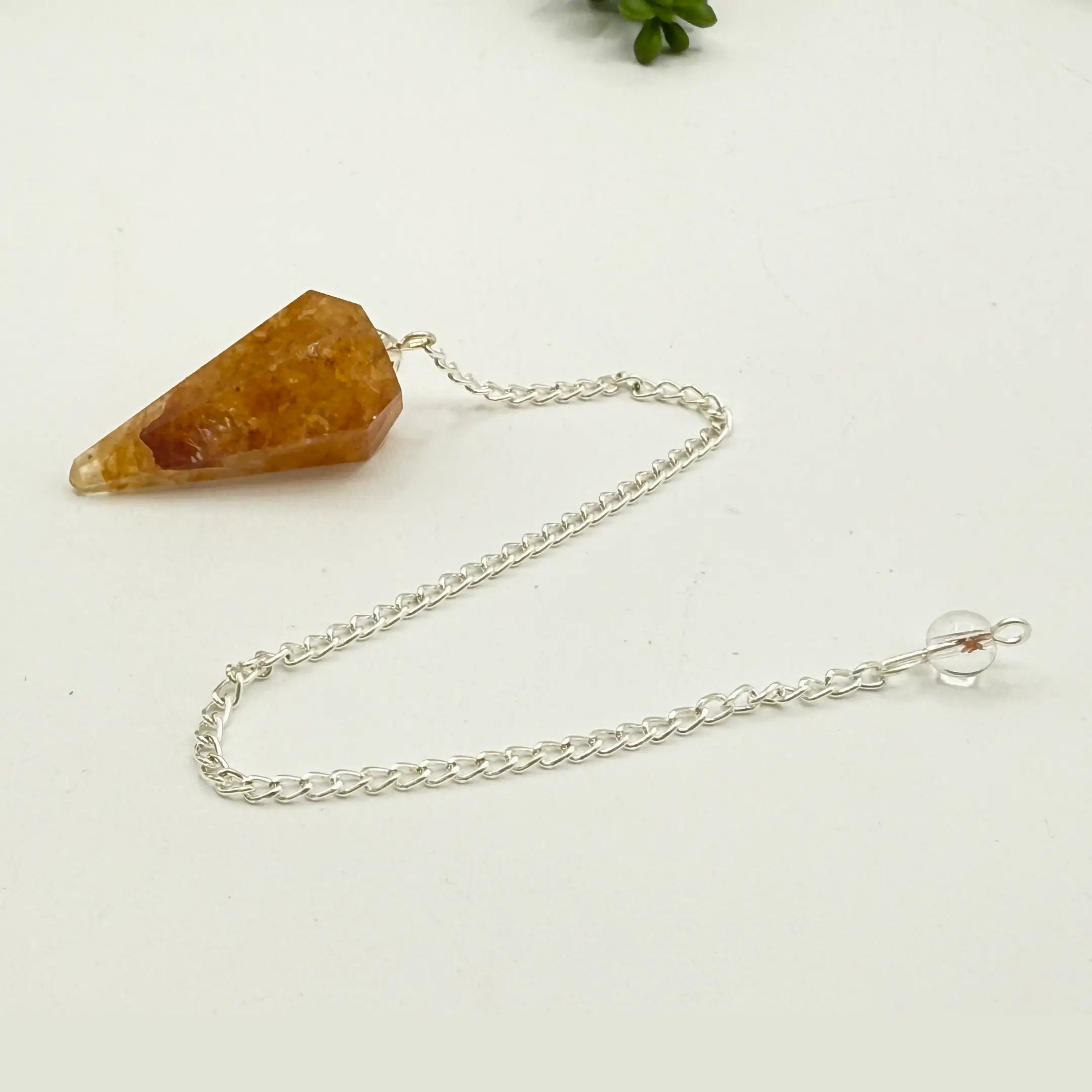 Golden Healer Quartz Pendulum — Energy Healing, Alignment & Intuitive Guidance Divination Tool