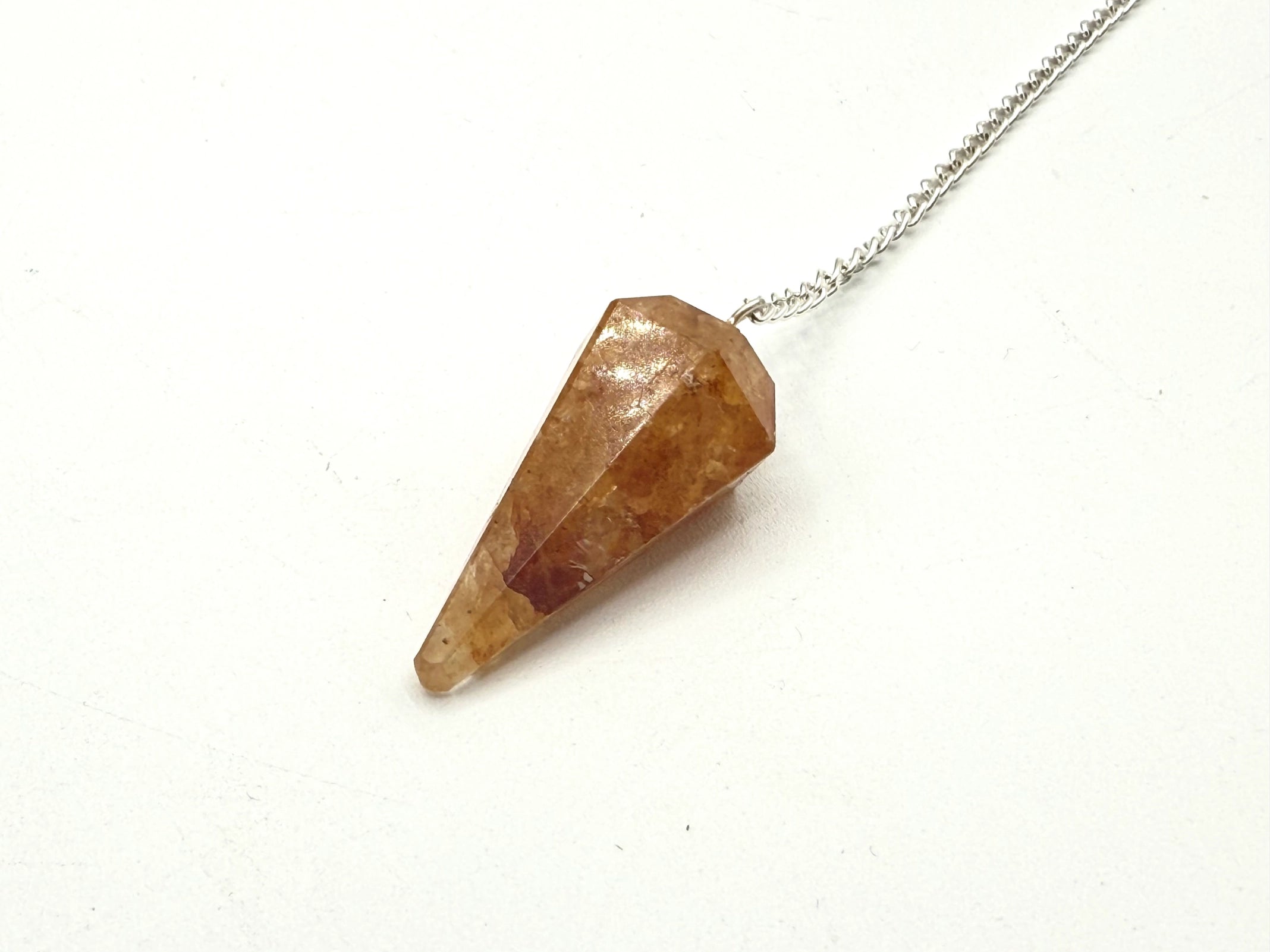 Golden Healer Quartz Pendulum — Energy Healing, Alignment & Intuitive Guidance Divination Tool