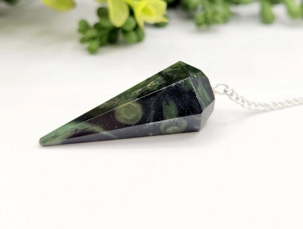 Kambaba Jasper Pendulum — Deep Grounding, Ancestral Wisdom & Earth Energy Divination Tool