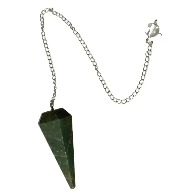 Nuummite Faceted Pendulum — Divination Tool for Shadow Work, Protection & Deep Intuition