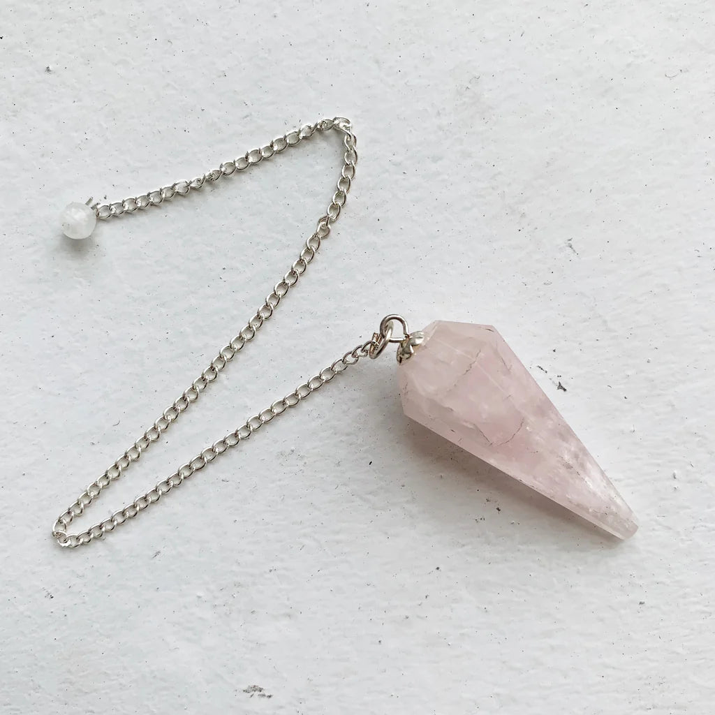 Rose Quartz Pendulum — Love, Compassion & Heart-Centered Intuitive Divination Tool