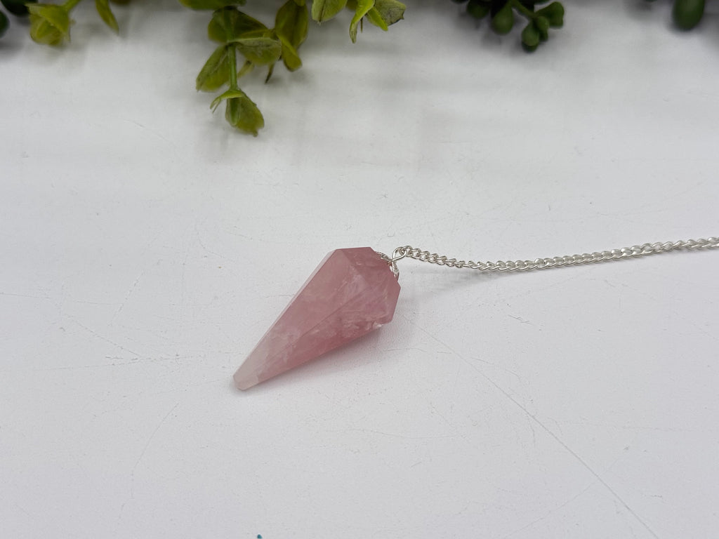Rose Quartz Pendulum — Love, Compassion & Heart-Centered Intuitive Divination Tool