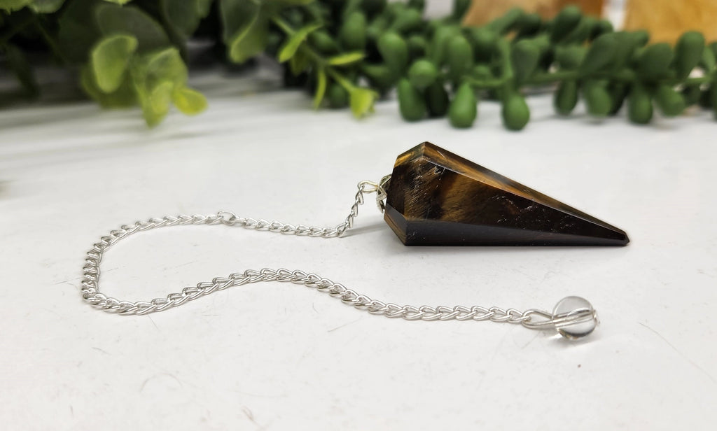 Yellow Tiger Eye Pendulum — Confidence, Focus & Solar Plexus Intuition Tool