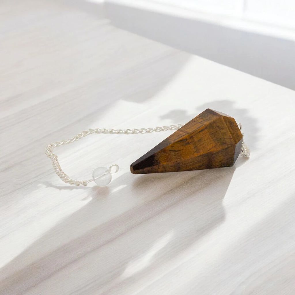 Yellow Tiger Eye Pendulum — Confidence, Focus & Solar Plexus Intuition Tool