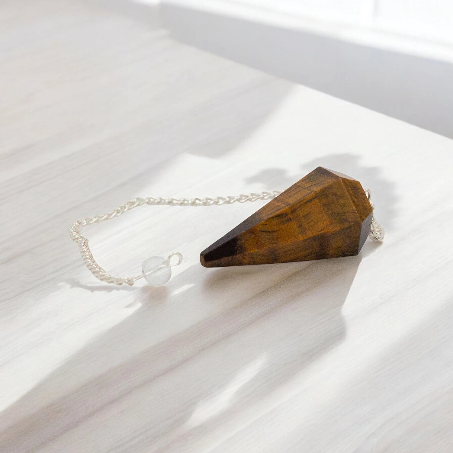 Yellow Tiger Eye Pendulum — Confidence, Focus & Solar Plexus Intuition Tool