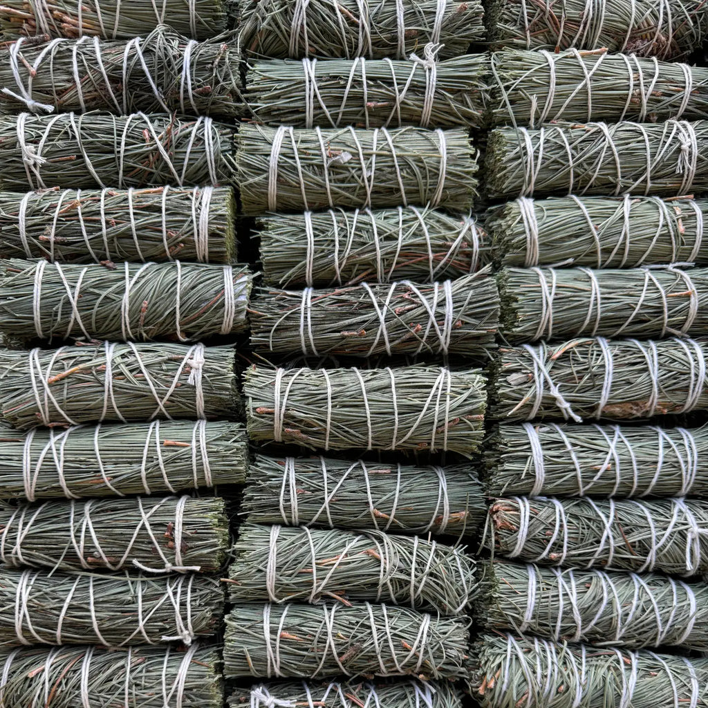 Pine Herb Wand - 4" Wand for Cleansing, Grounding, Protection
