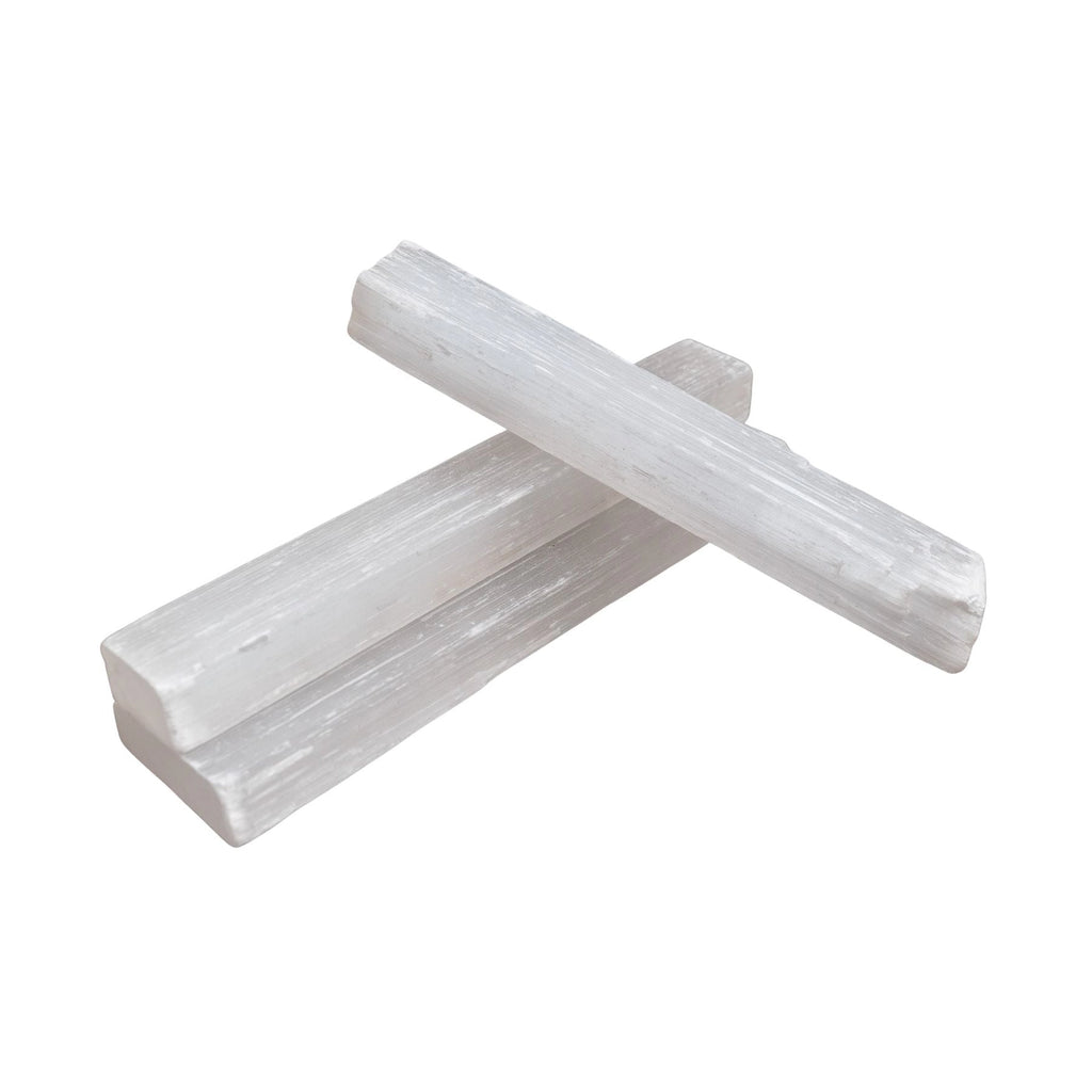 Raw Selenite Wand — Energy Cleansing & Spiritual Clarity Crystal (6”)