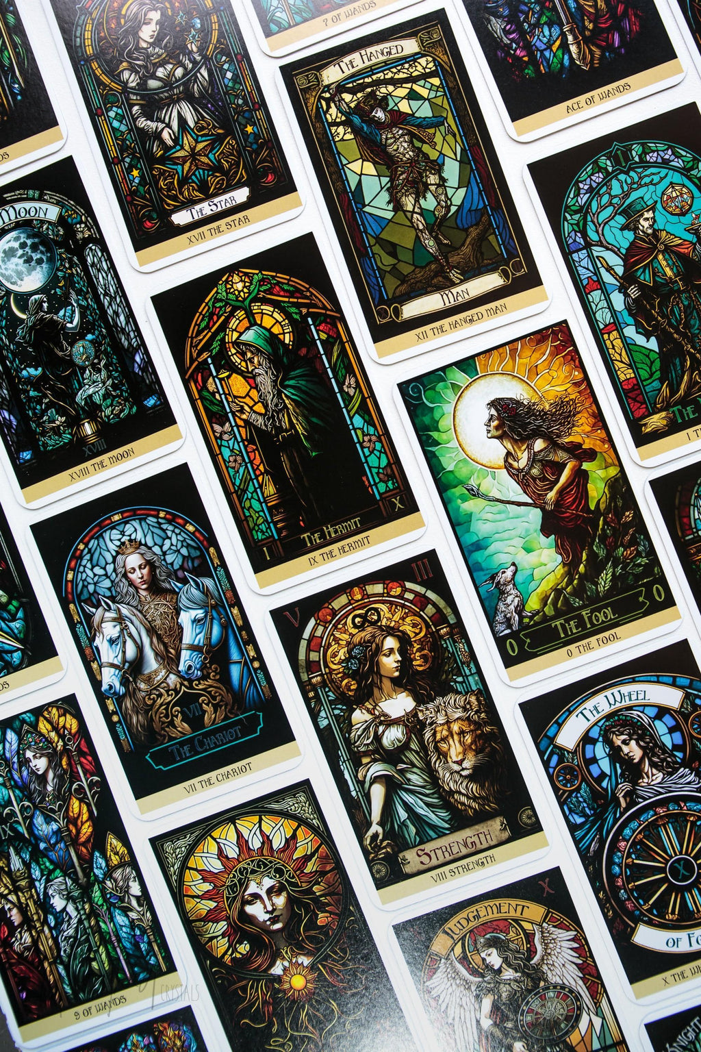 Stained Glass Tarot by James Edward | 78-Card Esoteric Tarot Deck & Guidebook