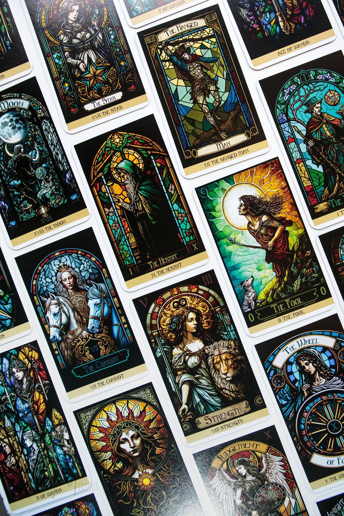 Stained Glass Tarot by James Edward | 78-Card Esoteric Tarot Deck & Guidebook