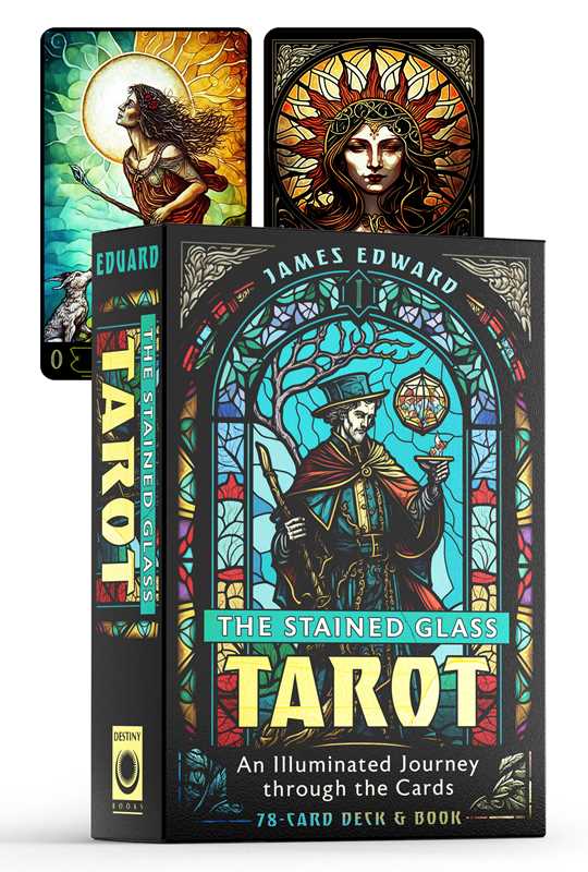 Stained Glass Tarot by James Edward | 78-Card Esoteric Tarot Deck & Guidebook