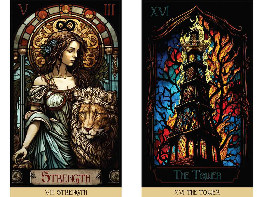 Stained Glass Tarot by James Edward | 78-Card Esoteric Tarot Deck & Guidebook