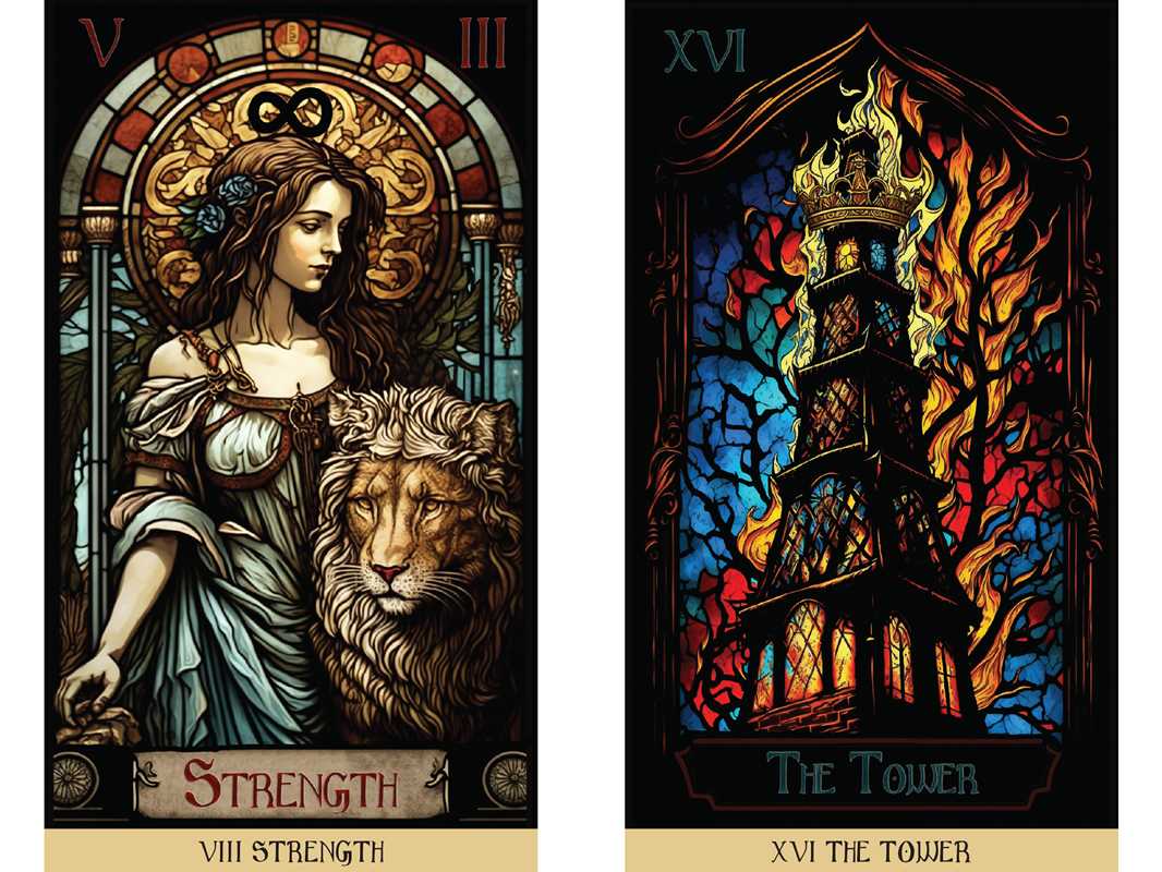 Stained Glass Tarot by James Edward | 78-Card Esoteric Tarot Deck & Guidebook
