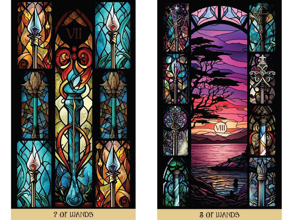 Stained Glass Tarot by James Edward | 78-Card Esoteric Tarot Deck & Guidebook